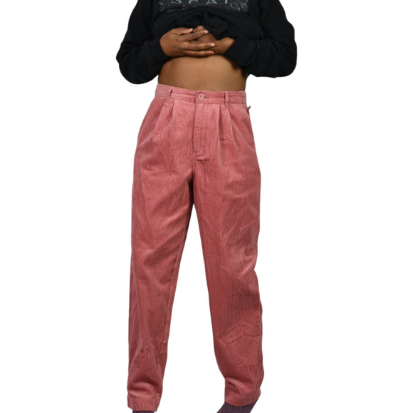 Rowing Blazers Target Corduroy Pants Pink Pleated Pleated High Waist Wale Cord 6 - Picture 9 of 15